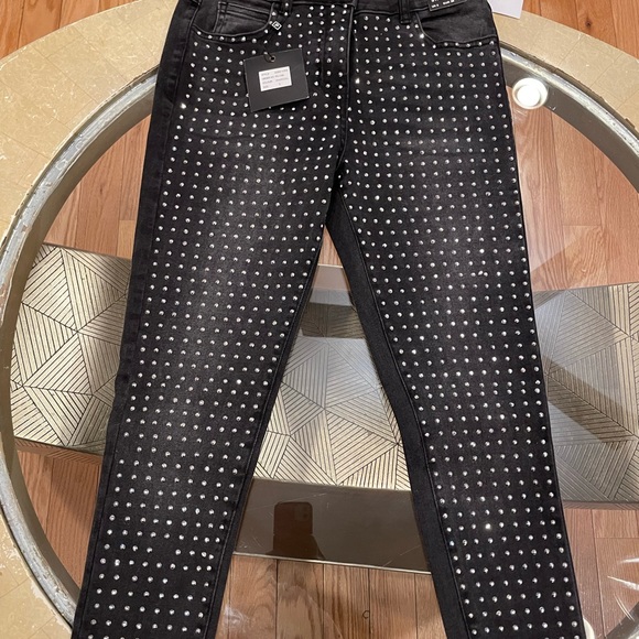 High Waisted Studded Jeans - Picture 2 of 7